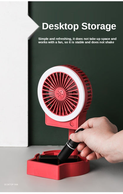 Folding Retractable LED Fan