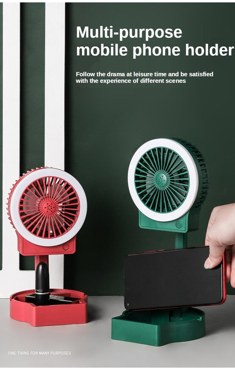 Folding Retractable LED Fan