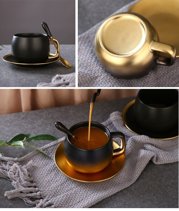 Buy Black & Gold Cup Saucer from Funkyshop24, the Best online shopping website in India, Best Quality, Best Price, Fast Delivery. Visit www.funkyshop24.com