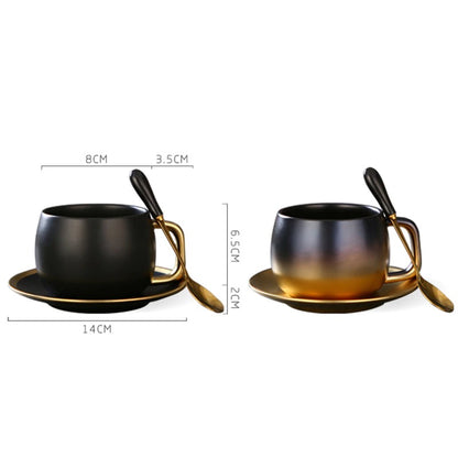 Black & Gold Cup Saucer