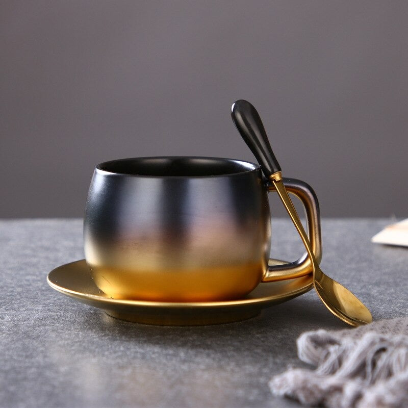 Buy Black & Gold Cup Saucer from Funkyshop24, the Best online shopping website in India, Best Quality, Best Price, Fast Delivery. Visit www.funkyshop24.com