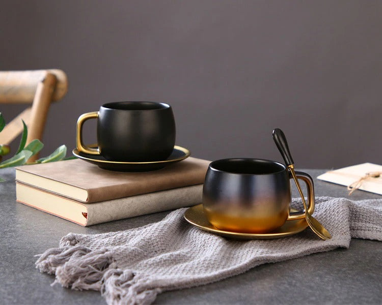 Buy Black & Gold Cup Saucer from Funkyshop24, the Best online shopping website in India, Best Quality, Best Price, Fast Delivery. Visit www.funkyshop24.com