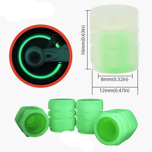 Mini Luminous Car Tire Valve Caps - Set of 4