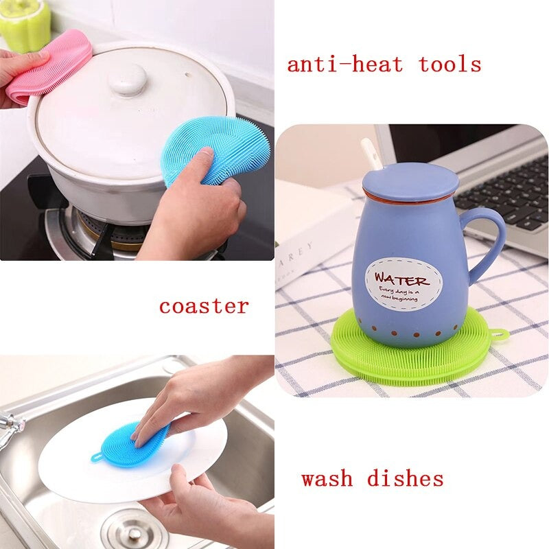 Silicone Dishcloth Set of 5 Multicolor