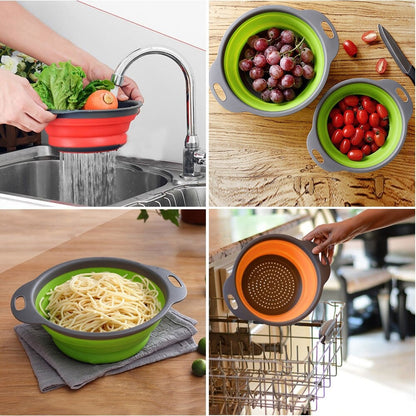 Foldable Silicone Basket 2 pc Set