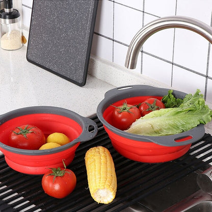 Foldable Silicone Basket 2 pc Set