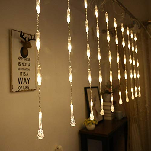 Rain Drop Curtain Lights | Warm White LED