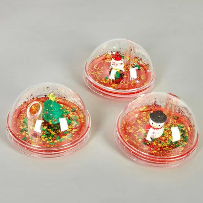 Christmas Micro Landscape Double Layer Plastic Straw Cup