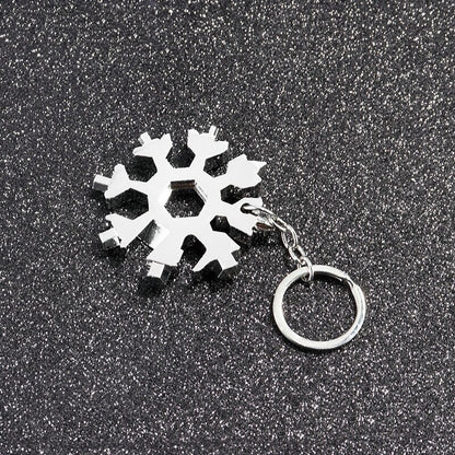 Snowflake multipurpose stainless steel tool keychain