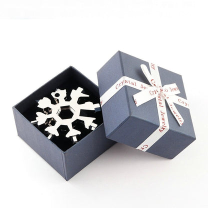 Snowflake multipurpose stainless steel tool keychain