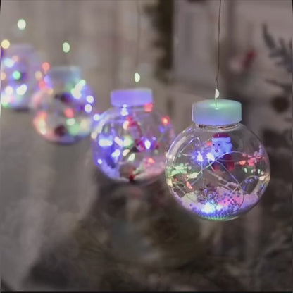 3D silicon santa ball curtain light - multi light