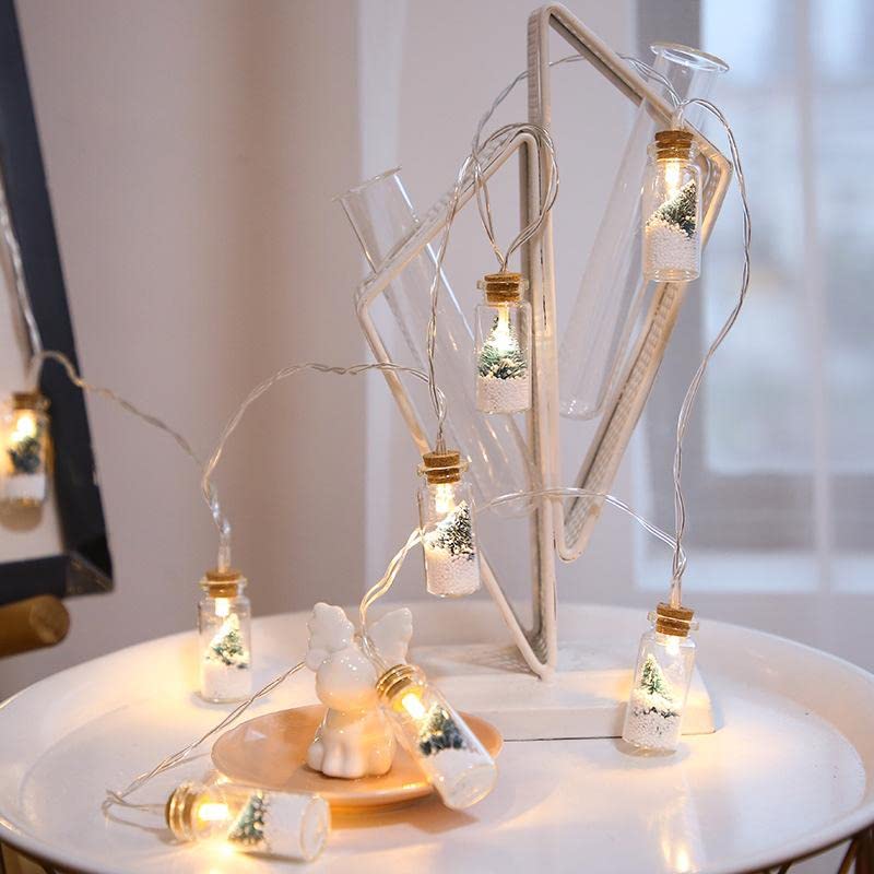 Christmas Snow Bulb String Lights with 10 LED Fairy Bulb Lights Christmas Tree Decorations