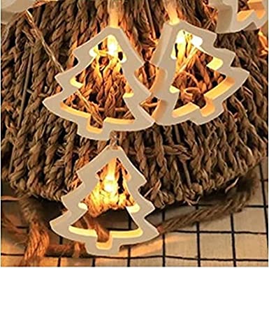 Wooden Xmas Tree String Fairy Light for Christmas