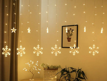 Snowflake Curtain Lights