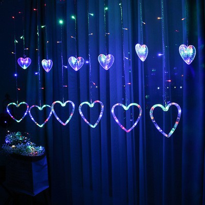 Heart Curtain Lights