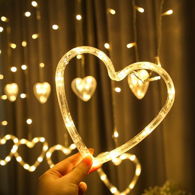 Heart Curtain Lights