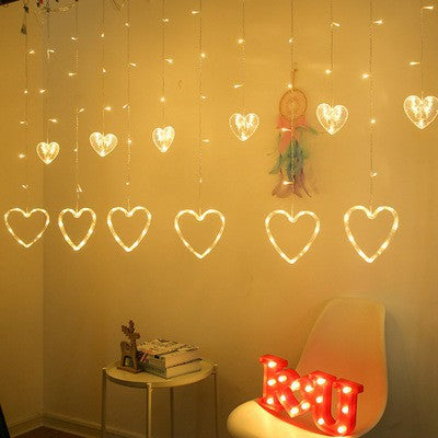 Heart Curtain Lights