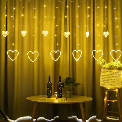 Heart Curtain Lights