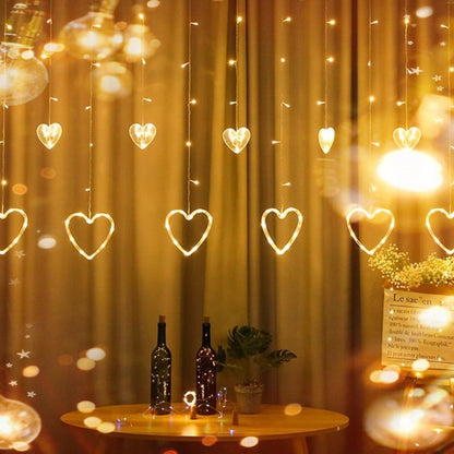 Heart Curtain Lights