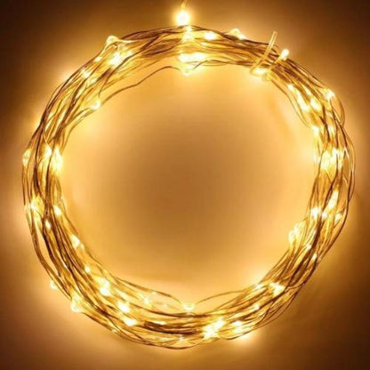 Copper Wire Fairy LED String Lights - 2AA Battery Operated