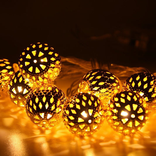 Metal Balls Decorative String Lights - Warm White