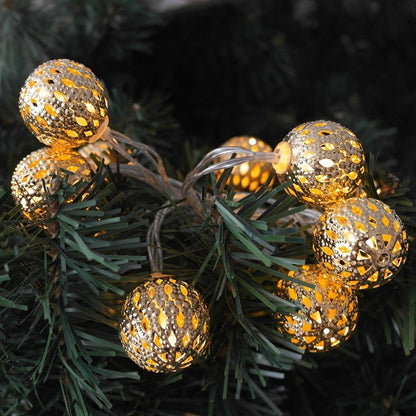 Metal Balls Decorative String Lights - Warm White