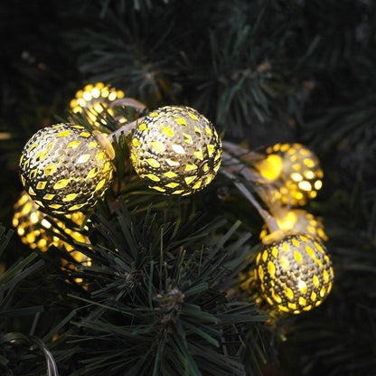 Metal Balls Decorative String Lights - Warm White