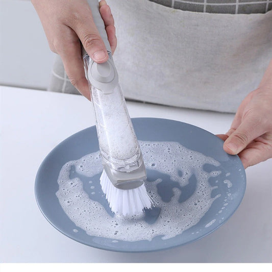 Dish Washing Brush With Liquid Dispenser