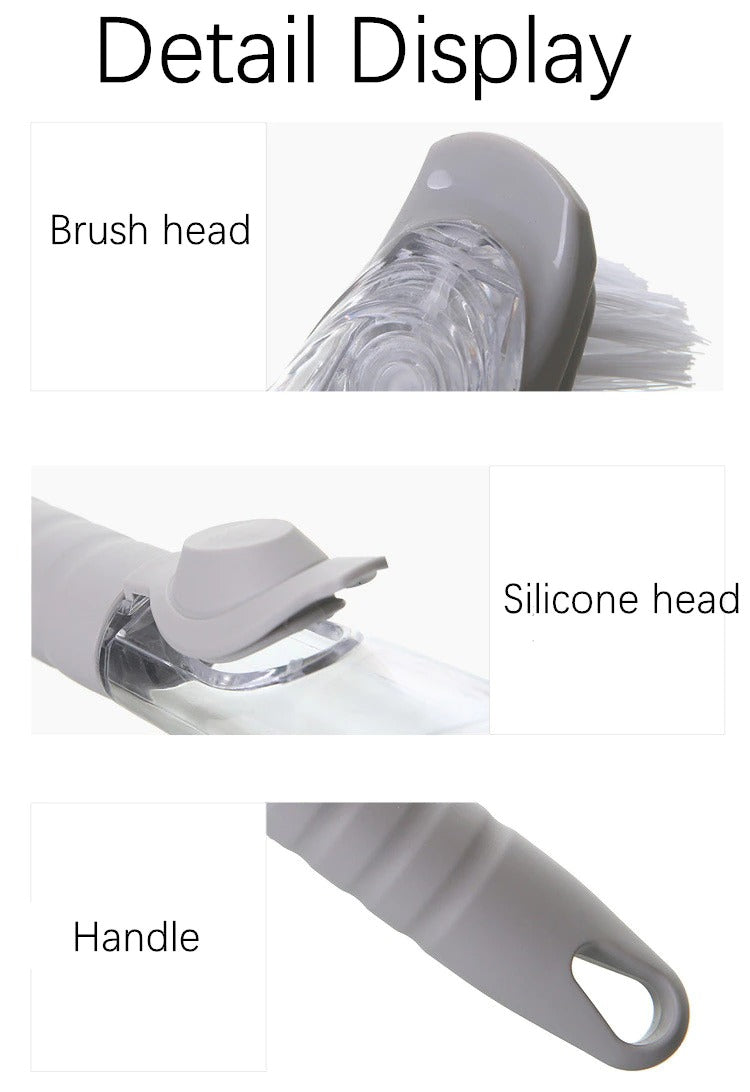 Dish Washing Brush With Liquid Dispenser