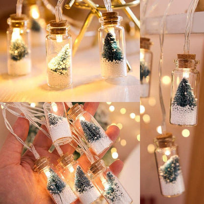 Christmas Snow Bulb String Lights with 10 LED Fairy Bulb Lights Christmas Tree Decorations