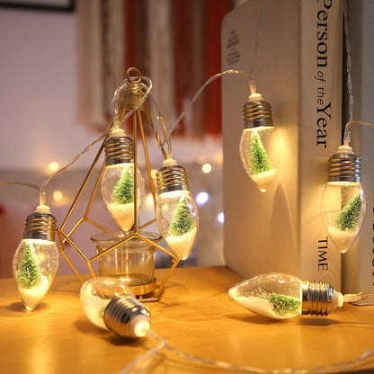 Snow Globe Christmas String Lights