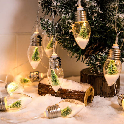 Snow Globe Christmas String Lights