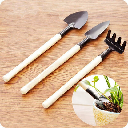 Mini Spade Shovel Harrow Flowerpot Tools 3 Pcs/set