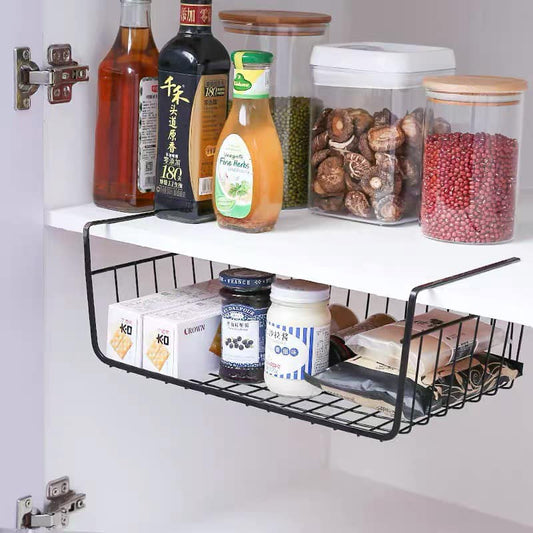 Under Shelf Table Storage Basket Rack