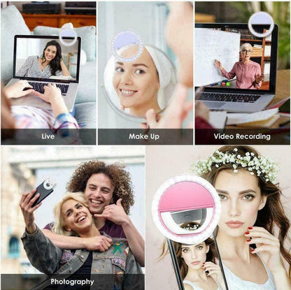 LED Ring Selfie Light for All Smartphones