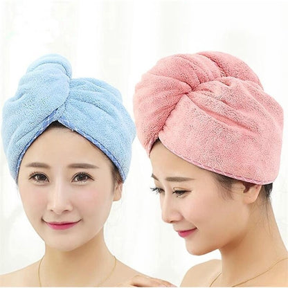 Microfiber Hair Fast Drying Dryer Towel - Set of 4