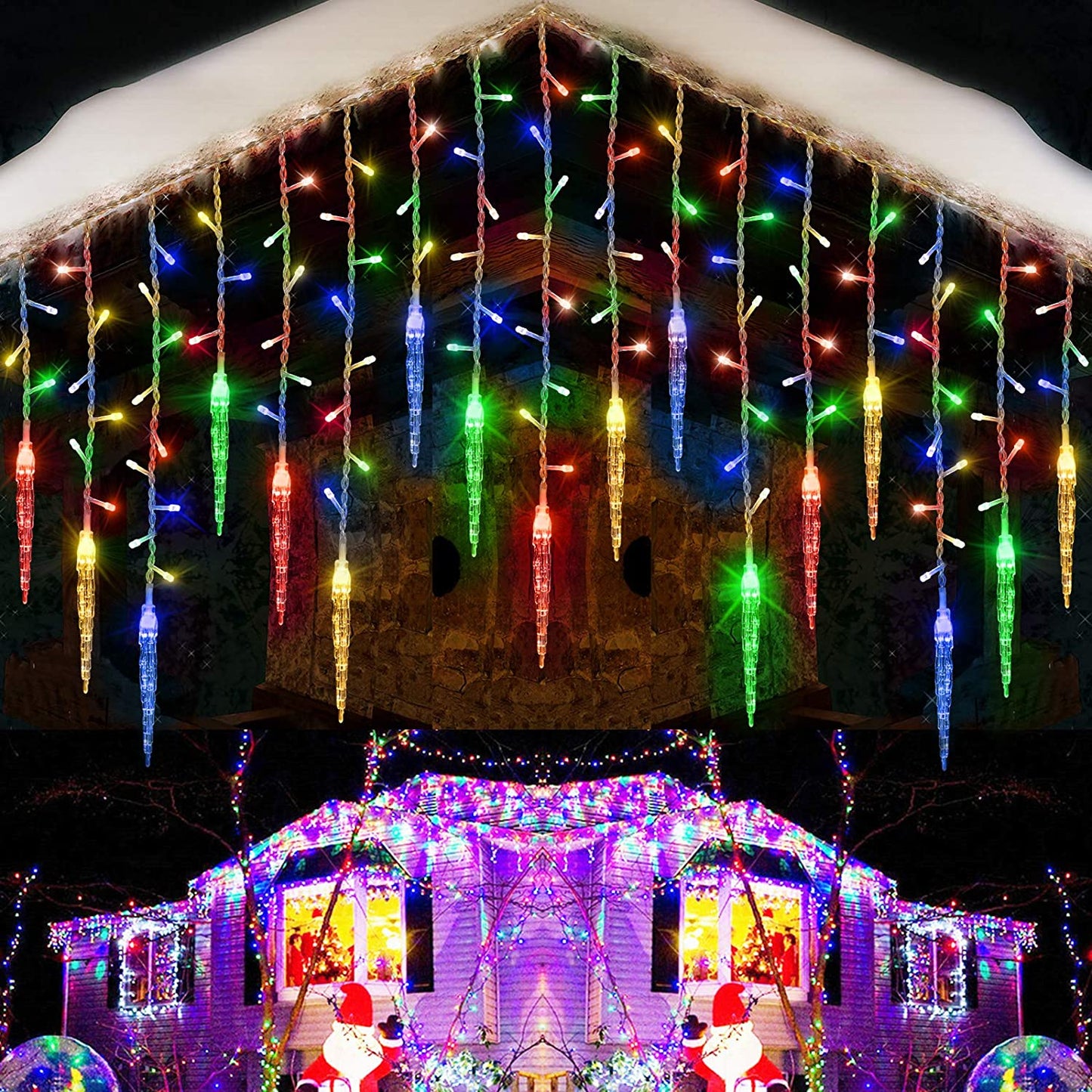 Christmas Garland LED Curtain Icicle String Lights