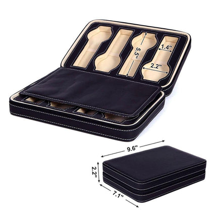 8-Slot Portable Watch Box Travel Case