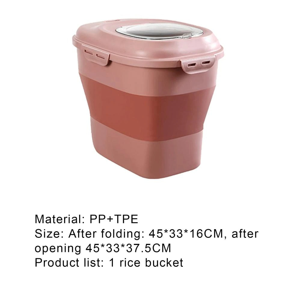 Folding rice bucket