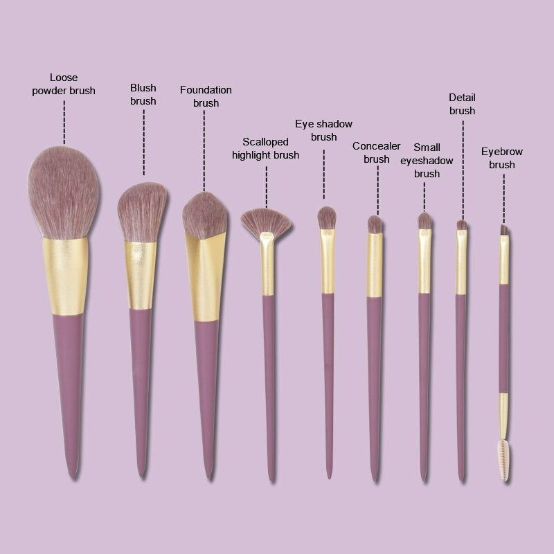 9PCS Makeup Brushes Sets