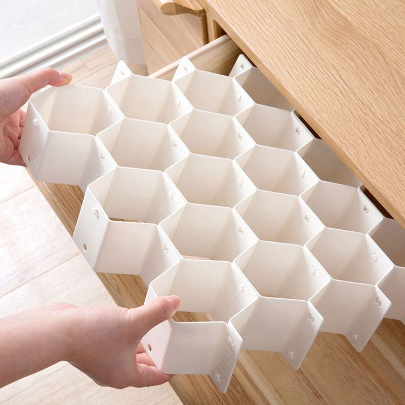 Honeycomb Shape Drawer Organizer - 8 Pcs