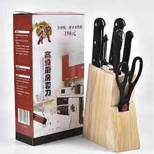 Kitchen Knife Set 8 pcs With Wooden Holder