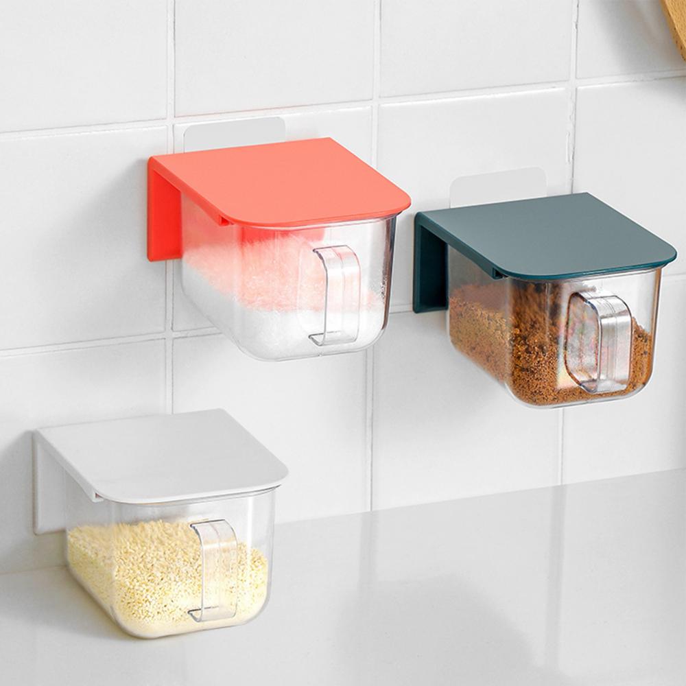 Wall Mounted Seasoning Storage Containers Set of 4