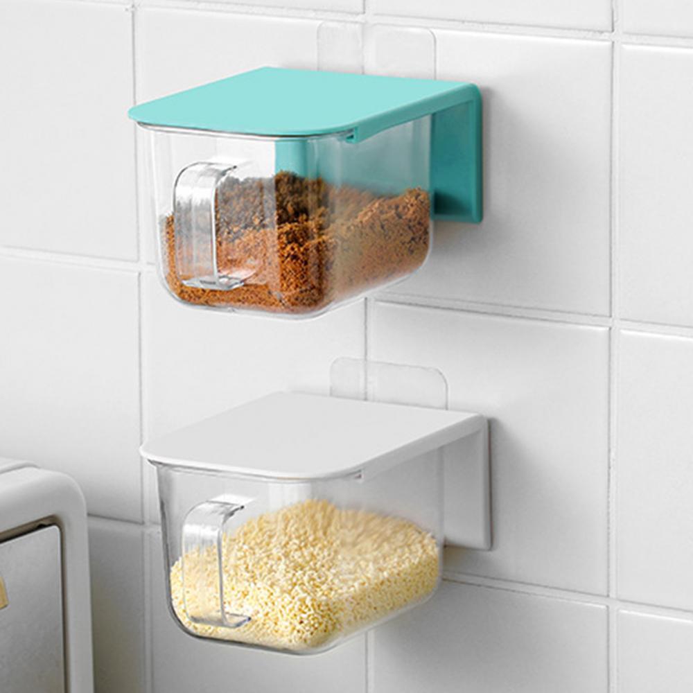 Wall Mounted Seasoning Storage Containers Set of 4