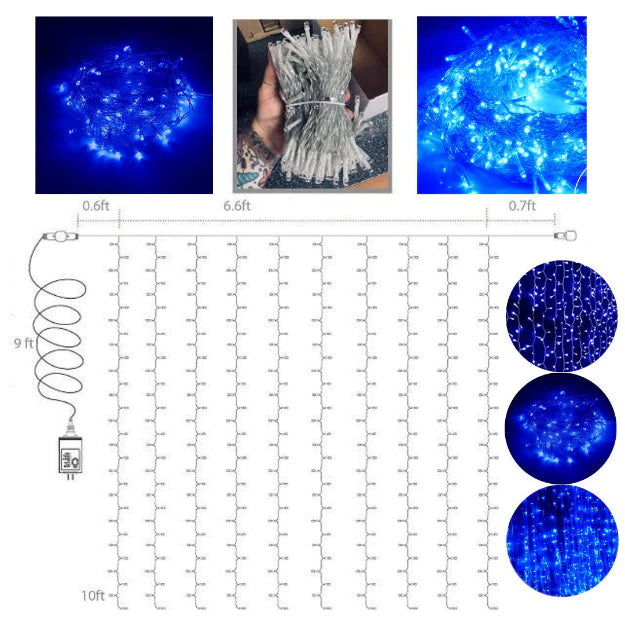 Curtain LED Lights | Blue LED