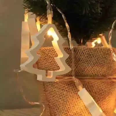 Wooden Xmas Tree String Fairy Light for Christmas