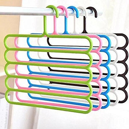 5 layer Clothes Hanger - Set Of 2 - Assorted