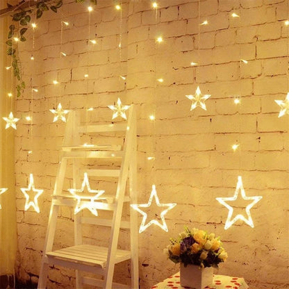 Curtain Light Star 6+6 - Warm White