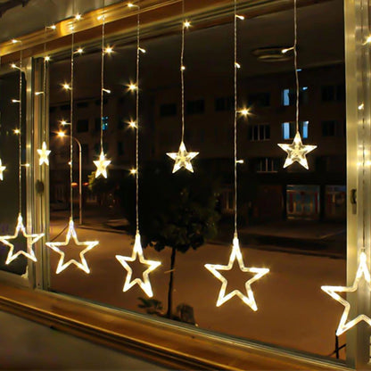 Curtain Light Star 6+6 - Warm White