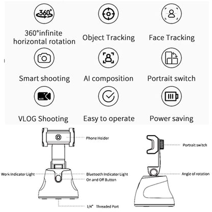 Robot Cameraman 360 Object tracker Holder